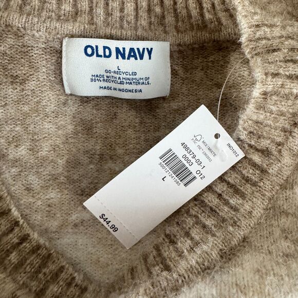 New Old Navy Cozy Crew-Neck Ombré Wool Blend Sweater Women's Size Large - Picture 3 of 9